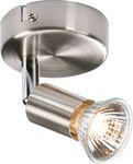 Knightsbridge Single Spotlight in Brushed Chrome, Stainless Steel