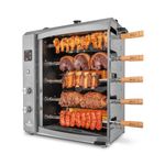 Brazilian Flame Churrasco® Gas Rotisserie Oven Grill Roaster with Auto Rotating Skewers for Rotisserie Chicken, Brazilian Style BBQ and Churrasco, Shawarma Machine, Propane Grill - 2024 Series