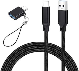 USB C Cable Replacement for Focusrite Scarlett Solo(3rd Gen), Scarlett 2i2(3rd Gen) Audio Interface, with USB C Male to USB Female Adapter, Nylon Braided, 6.6 ft