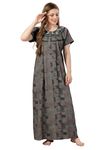 Soulemo Women's Printed Alpine Floor Length Nighty (XL - Bust - 48 - Jade Black) 1672FXL