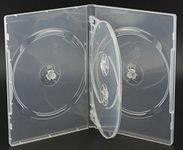 Four Square Media 5 X CD DVD/BLU RAY 14mm Clear DVD 4 Way Case for 4 Disc - Pack of 5