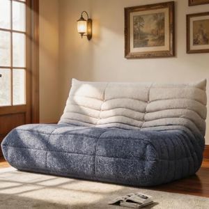 WHGBJA Loveseat Bean Bag Chair for Adults, Comfy Beanbag with Memory Foam