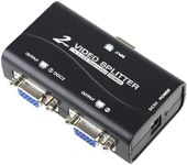 VGA Splitter 1 in 2 Out High Resolution Switch VGA Video Splitter Converter Adapter for Laptop PC to Monitor