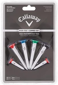 Callaway Par-Tee Plastic Golf Tees, White, 4 Pack