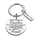 VANLOVEMAC Coworker Gifts for Women Men Boss Coworkers Christmas Funny Keychain Office Gag Gifts for Workmates Employee Coworker Leaving Going Away Birthday Thank You Appreciation Gifts for Him Her