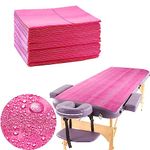 YIDUHAO Disposable Bed Sheets,Bed Cover Spa Massage Table Sheet Waterproof Bed Cover Flat Sheets,Breathable Non-Woven Fabric,80x180cm,Pink 20 Count