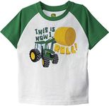 John Deere Boys Toddler Boys' Roll Tee T Shirt, White, 4 2 US