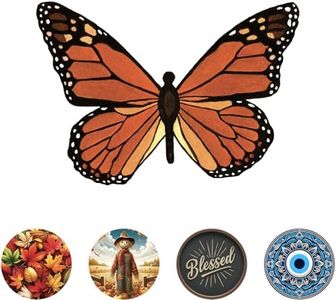 Screen Door Saver - Screen Magnets - Keep People and Pets from Running Into Screen Doors & Patch Holes with Screen Door Magnets - Made in USA - Butterfly - 5 x 3.75 inches - 2 Pack (1 Pair)