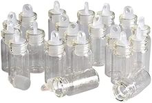 Qixivcom 100 Pcs 1ml Mini Small Bottles Vials Clear Glass Bottles Tiny Jars with Plastic Stopper Miniature Bottle Gifts DIY Decoration Wishing Bottle for Pendant Arts Crafts Wedding Party Favors