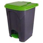 Bayersan Waste Bins Kitchen Plastic Pedal Bin | Recycling Dustbin | Garbage Trash Can With Lid | Office Dust Bin | Indoor Recycling Bins (87L, Green)