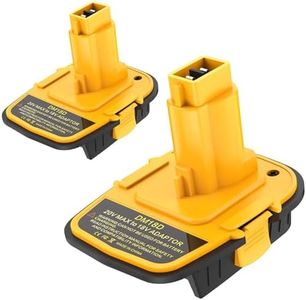 2 Packs DM18D Battery Adapter Converter with USB Port for Dewalt 18V Tools, Converts for De-Walt 20V for Mil-Waukee 18V Li-ion to De-Walt 18V Battery Adapter
