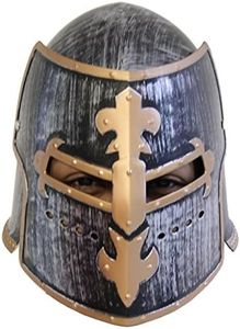 Jacobson Hat Company Men's Antiqued Pewter Knight Helmet, Silver, Adult