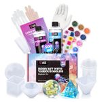 LET’S Resin 16OZ Resin Molds Silicone Kit Complete Set Bundle with Sphere, Pyramid Molds, Resin Epoxy Starter Kit for Beginner Resin Casting