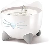 Catit PIXI Drinking Fountain – Cat Water Fountain with Triple Filter and Ergonomic Drinking Options, Stainless Steel, 2.5Liters