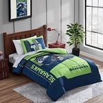 Cathay Sports Official NFL Licensed Seattle Seahawks Status 4-Piece Bed in A Bag Comforter & Sheet Set – Twin/Twin XL, (FCM50001SEA-TTXL)