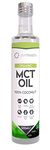 Pure Organic MCT Oil Glass Bottle, Triple Steam Distilled, Premium 100% Coconut Zero Palm Oil, Perfect for Keto Diets, IF (Fasting) & Bulletproof Coffee, Non-GMO (C8/C10)