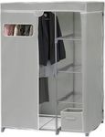 SimpleHouseware Portable Closet Wardrobe Clothing Organizer Storage with Cover, Silver