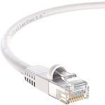 InstallerParts Ethernet Cable CAT5E Cable UTP Booted 0.5 FT - White - Professional Series - 1Gigabit/Sec Network/Internet Cable, 350MHZ