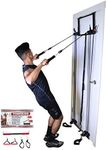 Tower 200, Complete Gym, Door, Gym, Body Building, Workout Equipment Doorway Fitness, Exercise Bands, Resistance Bands Set Men Weight Loss, Body Tower, x Factor, Anti Aging, Women, Free Straight bar