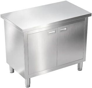 Jocisland 24 x 36 Inch Stainless Steel Prep Table Cabinet