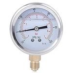 Pressure Gauge, Oil Filled Pressure Gauge 1/4" BSP -1 to 7bar, -30 to 100psi Stainless Steel Case Brass Inside Construction Liquid Filled Pressure Gauge