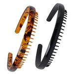 COHEALI 2Pcs hair ties headbands hair bands headband with teeth hair accessories women's hair comb make up