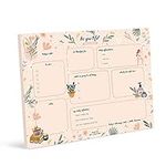 Bliss Collections Daily Planner with 50 Undated 8.5 x 11 Tear-Off Sheets - Balanced Self-Care Calendar, Organizer, Scheduler, Productivity Tracker for Organizing Goals, Tasks, Notes, to Do Lists