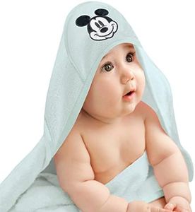 Lambs & Ivy Disney Baby Classic Mickey Mouse Blue Hooded Baby Bath Towel