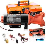 12V RV Portable Macerator Waste Pump for Sewage,12GPM Suction 3.2 feet Lift 10 feet with Garden Hose Discharge Port,Quick Release Sewage Pump with Fresh Water Rinse and Automatic Crushing Function