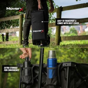 MoverX 300L Folding Trolley – Black, Heavy Duty Collapsible Cart