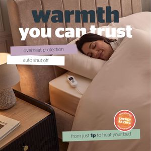 Silentnight Hotel Collection King Electric Blanket – Super Soft Fleece, 3 Heat Settings, Full Mattress Coverage