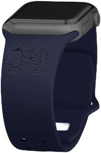 Affinity Bands Notre Dame Fighting Irish Engraved Silicone Sport Band Compatible with Apple Watch (42/44/45mm Navy)