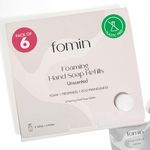 FOMIN Foaming Hand Soap Tablet Refills (6 Count) - Makes 48 fl oz (6 x 8 fl oz) - Unscented -Foaming Hand Soap Tablets, Sustainable Soap Tablets for Hand Wash