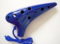 Focalink 12 Holes Soprano C ABS Resin (Sturdy & Durable) Ocarina - Easy to Learn, Good for Beginner (Blue)