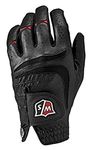 Wilson Staff Men's Grip Plus Golf Glove, Left Hand, Black, Large