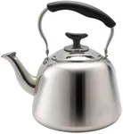 Lily's Home Stainless Steel Whistling Tea Kettle, Teapot for Stovetop, Pleasant Whistle Sound, Safe Handle, Tea Kettle for Stove Top, Whistling Tea Kettles for Boiling Water - 2L