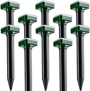 Mole Repellent Solar Powered Sonic Mole Deterrent Pest Control Rodent Repeller Snake Chaser Mole Gopher Vole Trap, Outdoor Ultrasonic Repellant Spikes Killer for Yard Lawn Garden, 10 Pack