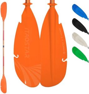 iTAOSTAR GP05D Kayak Paddle – Aluminum Shaft & PP Blades, Adjustable Length (225-235 cm / 88.6-92.5 in) and Feather Angle – Floating Oar for Kayaking Canoeing Fishing
