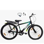 Hero Cycle Next 2.0 Sports Ranger Single Speed 26T, Power Brake Hybrid Bike, 95% Assembled Bicycle, Men Boys, Woemen, Age 13+Years, Black Blue, Rigid, 18 Inches