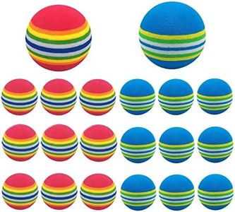 Junsasi 20pcs EVA Practice Golf Balls Golf Training Balls Garden Soft Foam Elastic Golf Balls for Indoor Outdoor Golf Practice（Red and Blue）