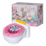 BABY born Bath Poo-Poo Toilet - Real Sound Effects - For Small Hands - Rainbow Glitter Poo - 43 cm - Ages 3 & Up