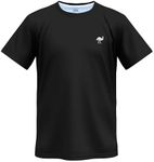 Men's Premium Gym Tee - Lightweight Breathable Athletic Shirt for Running, Workouts & Bodybuilding Fitness (AU, Alpha, X-Large, Regular, Regular, Black)