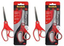 3M Scotch Scissors | 6" Multipurpose | Comfort Grip Handle and Stainless Steel Blades | Paper, Photos, Crafts (Pack of 2)