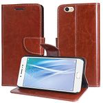 Coverage Vintage Leather Flip Cover for Vivo Y55-1603 - Executive Brown