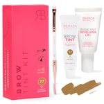 RB RENATA BEAUTY Brow Tint Kit – Eyebrow Tint Set – Dye Kit with Color Tint, Cream Developer and Styling Brush – Long-Lasting Effect Up to 4 Weeks – 30 Applications [Light Brown]