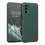 kwmobile Case Compatible with Oppo A74 (5G) / A54 (5G) Case - Protective Slim TPU Cover with Soft Matte Finish - Moss Green