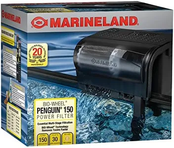 Marineland Penguin Bio-Wheel Power Filter 150 GPH, Multi-Stage Aquarium Filtration,black, 20 - 30 Gallon Aquarium, 150 GPH