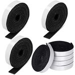 1/2 x 60 Inch Heavy Duty Self Adhesive Felt Strips Rolls of Polyester Felt Strips for Furniture and DIY (Black, 8 Rolls)