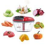 AEX Manual Food Chopper Multi-Function Kitchen Hand Food Shredder Onion Slicer Cutter Dicer Grinder Onion Chopper Pull String for Home Kitchen | 250ml