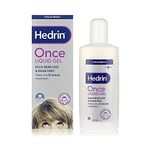 Hedrin Once Liquid Gel, Fast & Effective Lice & Nit Treatment, Kills Head Lice & Eggs, Clinically Tested, Suitable for Adults & Children, 1 x 250ml (10 x 25ml Treatments)